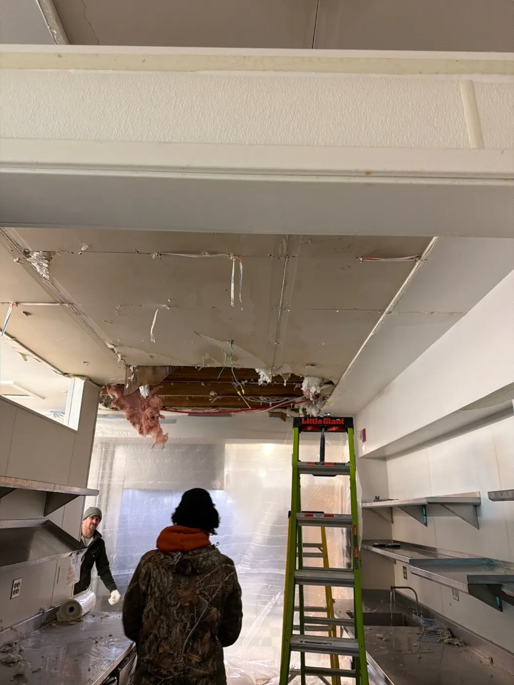 IICRC-certified dry-out in progress at Brookville home