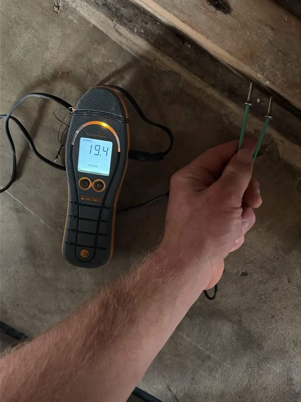 Documented moisture readings in Franklin County, IN